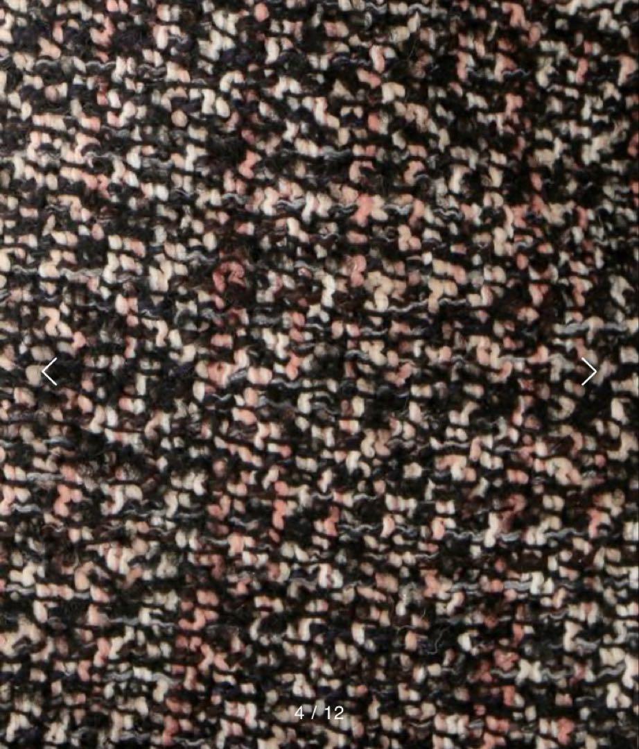 UNITED ARROWS ツイード ノーカラージャケット 36 ピンク