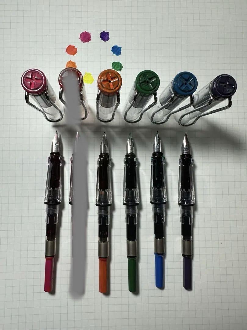 人気が高い  LAMY ラミー 万年筆 サファリ スケルトン5本+ボトルインク5色 筆記具