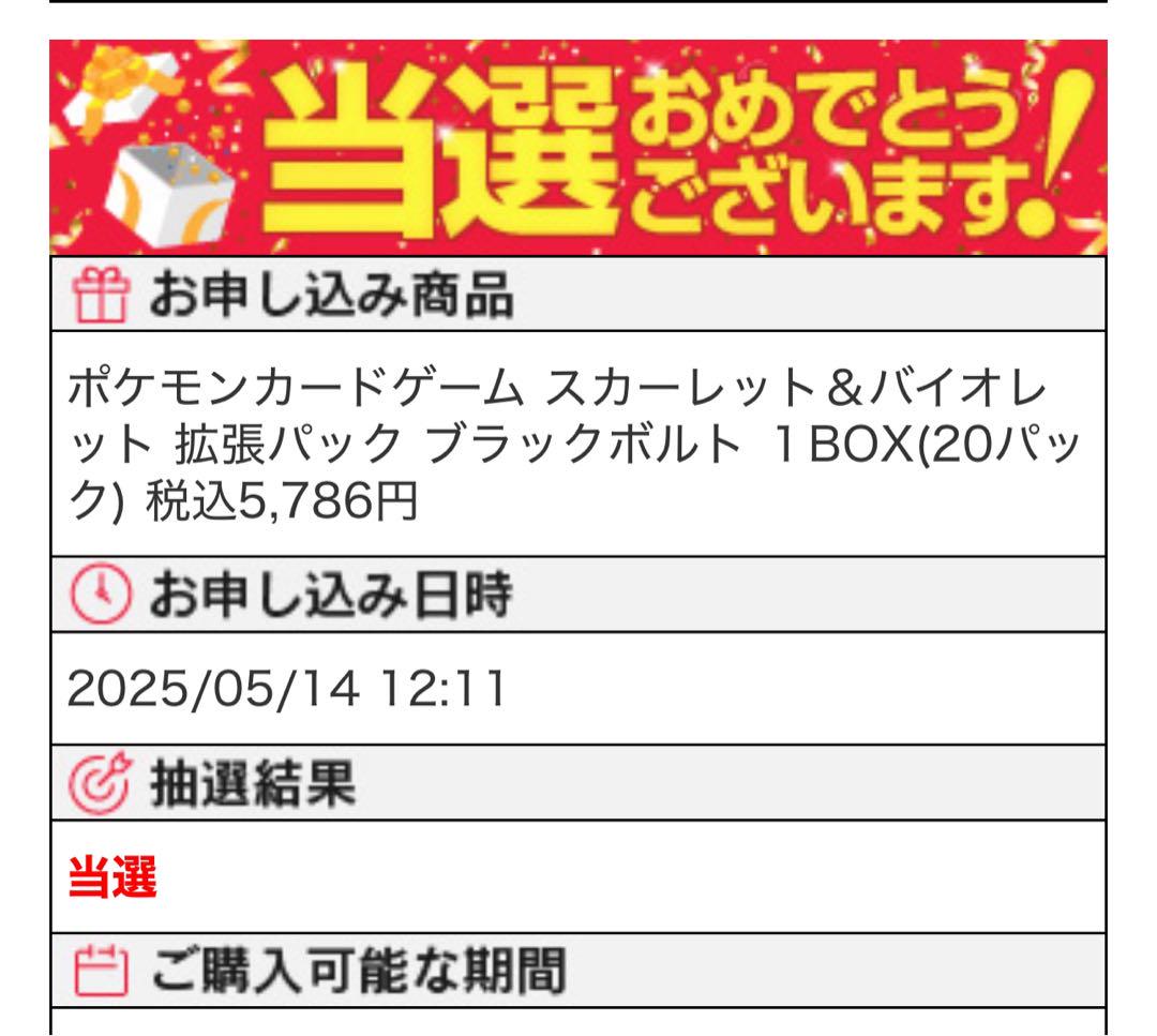 新品未開封BOX ブラックボルト シュリンク付き