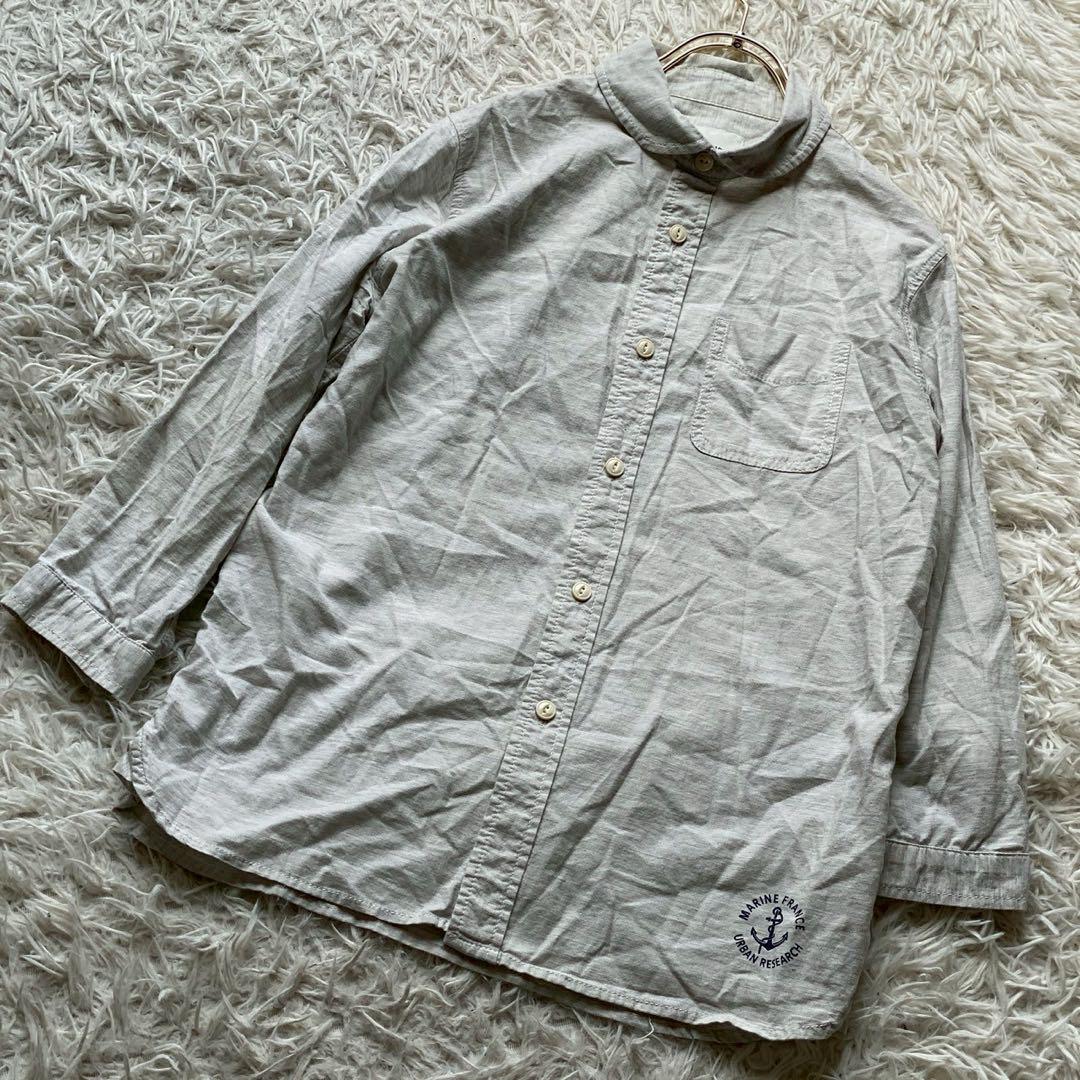 URBAN RESEARCH シンプルシャツ グレー 38 ナチュラル シンプル