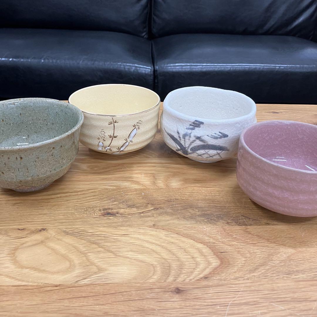 値下げ！未使用　茶道具　抹茶茶碗　清水焼　笠間焼　四個セット　お茶碗