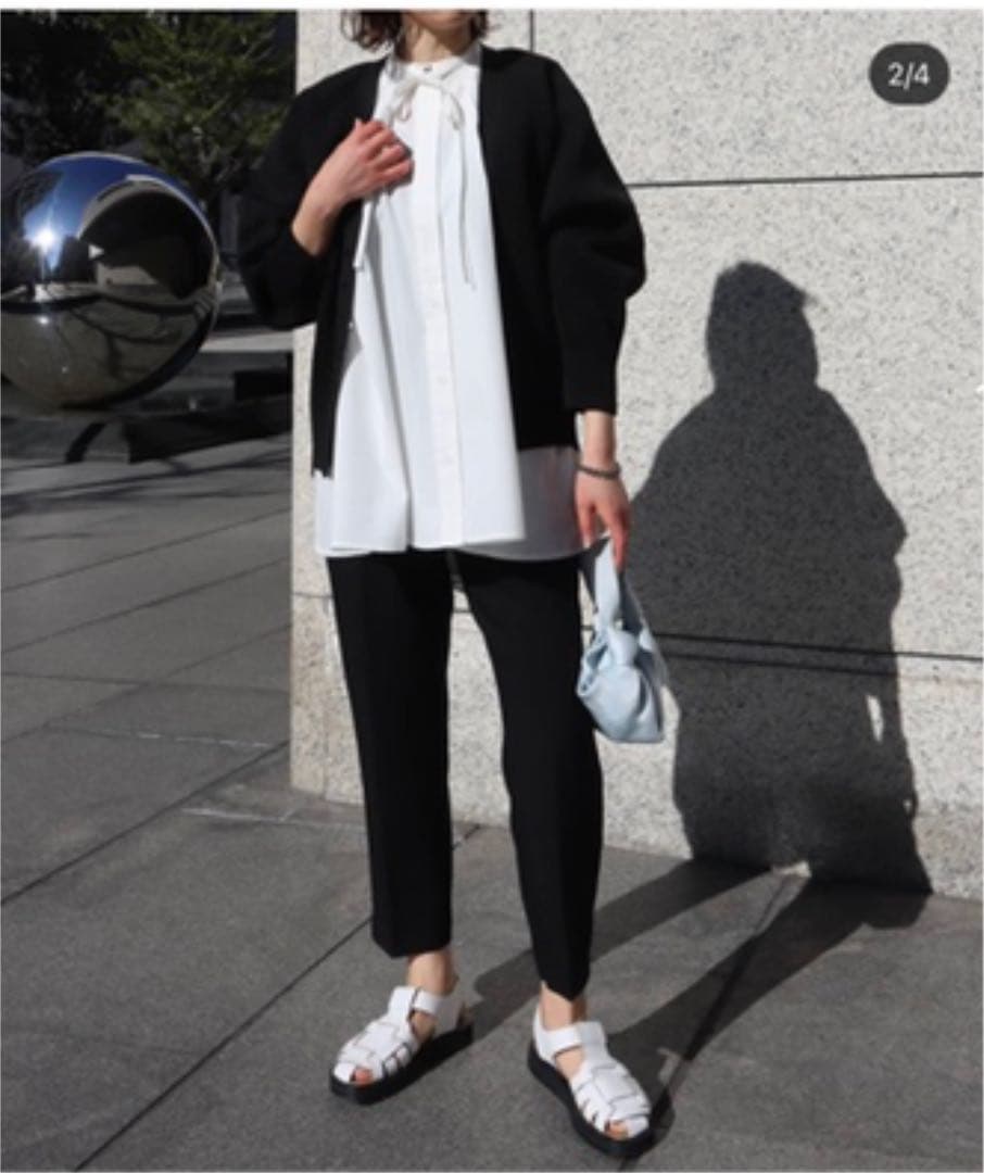 激安ブランド machatt タックテーパードパンツ ロングlong 黒