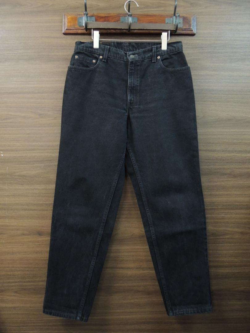 W34L30相当 90S OLD USA製 LEVI'S 550ブラック デニム