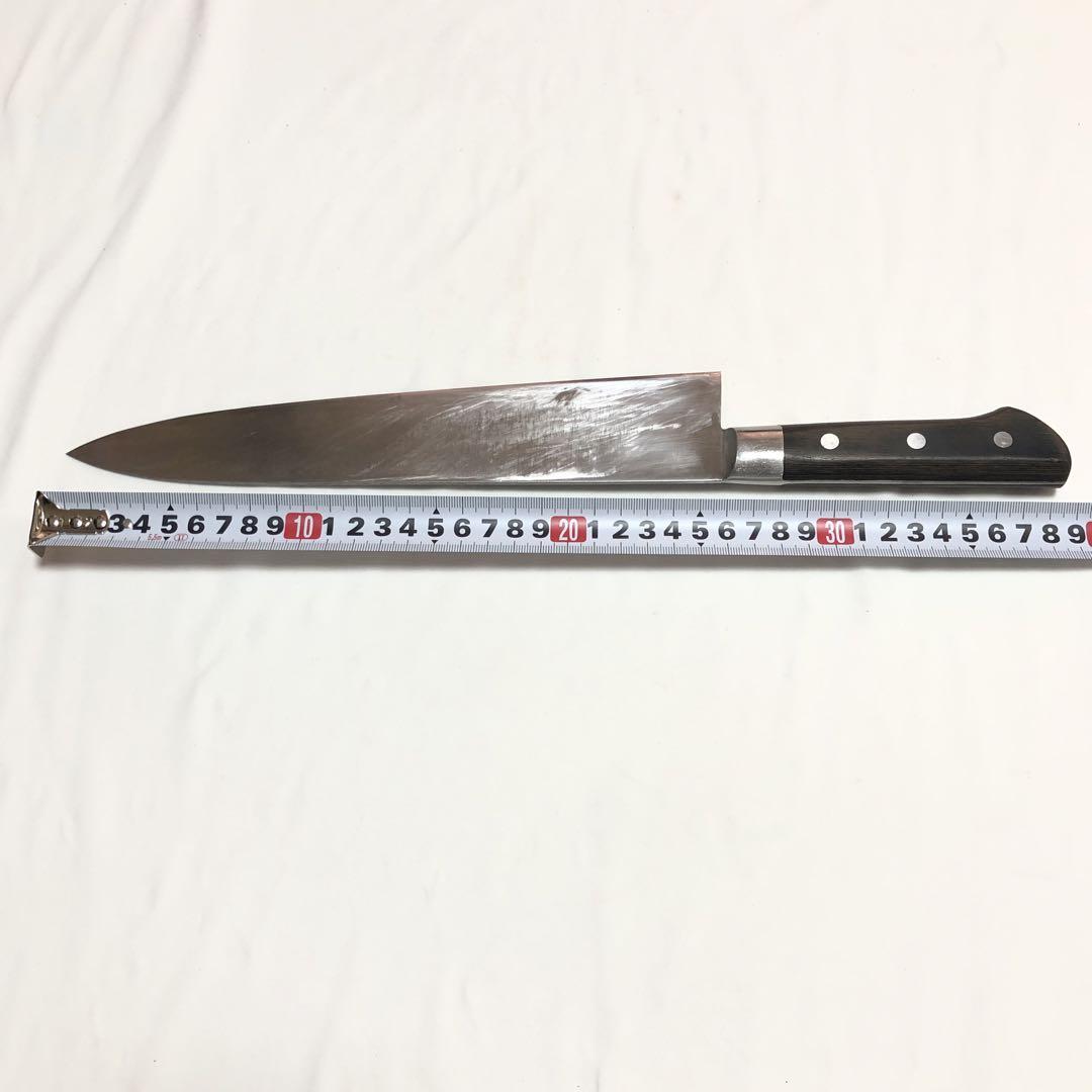 【S42-45】堺孝行 牛刀 包丁 本焼 箱入り 刃渡約27cm