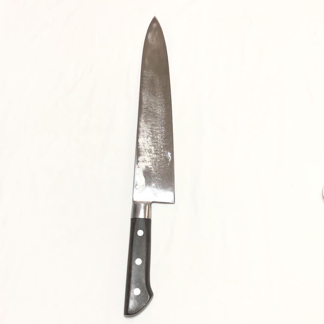 【S42-45】堺孝行 牛刀 包丁 本焼 箱入り 刃渡約27cm