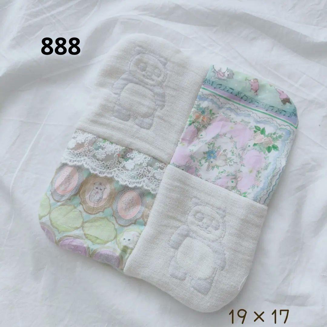 yukiemonパズル&レース6重ガーゼハンカチ◇fuwaraガーゼ◇21×17