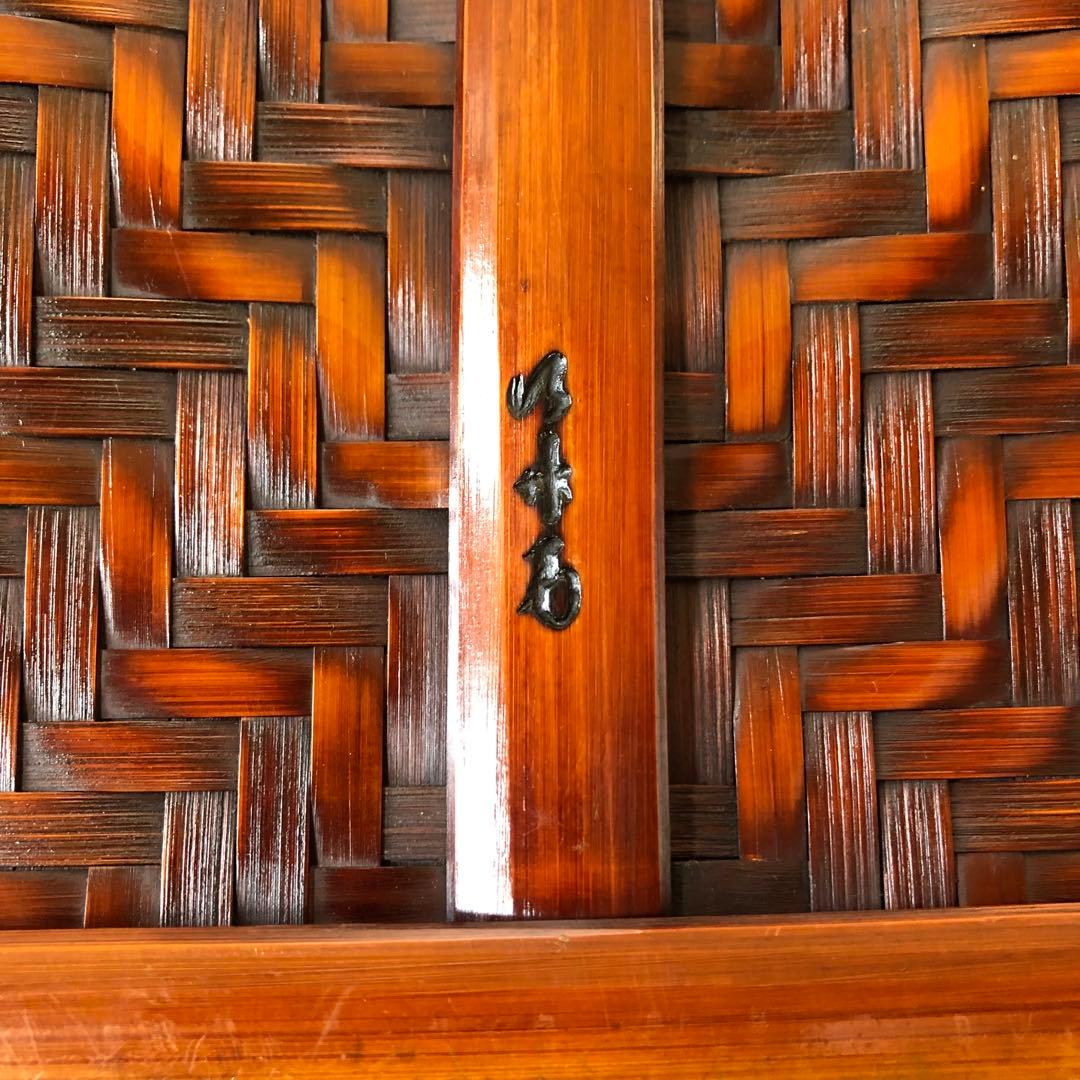 大人気商品 『P』【割引】♢山下巧竹斎♢竹網籠 細密細工 竹細工 在名