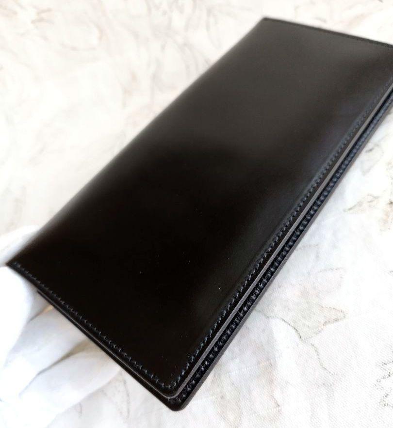 【新品未使用】塩原レザー 長財布  小銭入れ付き シェルコードバン ブライドル