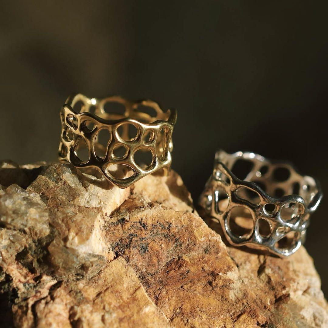 【激安アウトレット!】 美品 ombre 21号 ストーンヘンジリング オンブルビジュー bijoux アクセサリー