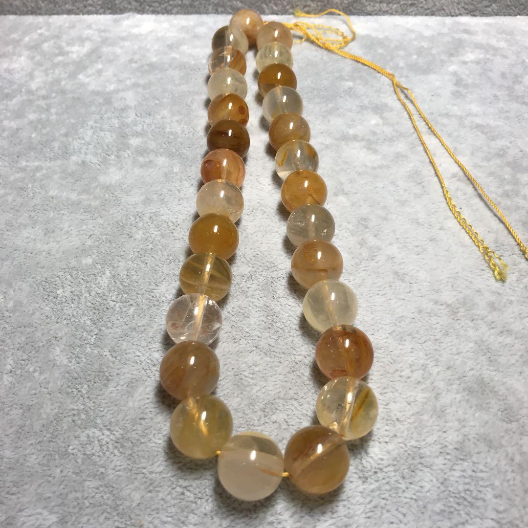 ☆特選一連☆万能の石☆【14mm天然水晶イエローガーデンファントム連】❤️