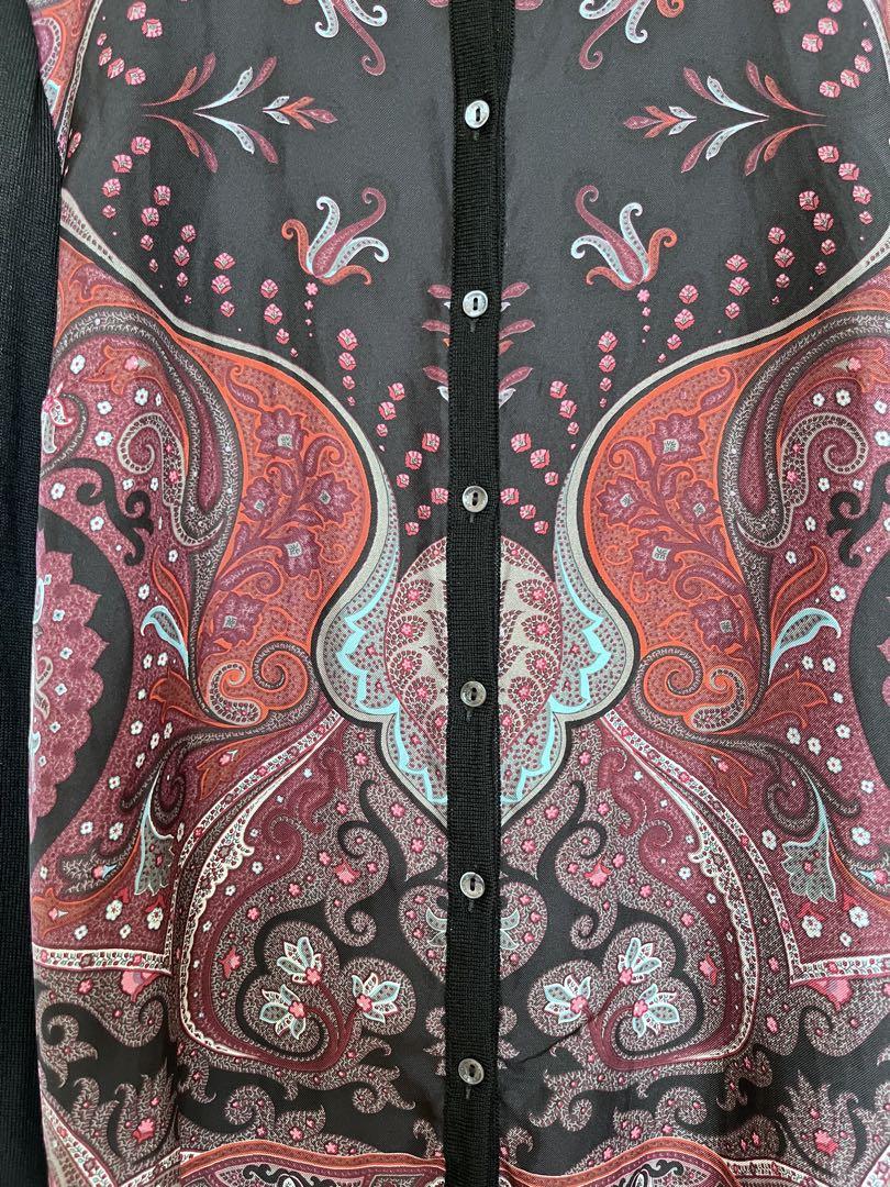 大人気新品をすべて ETRO エトロ シルク ウール カーディガン 44 トップス