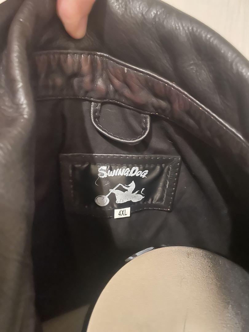 新品！SwingDog ダークブラウン レザー ジャケット 4XL