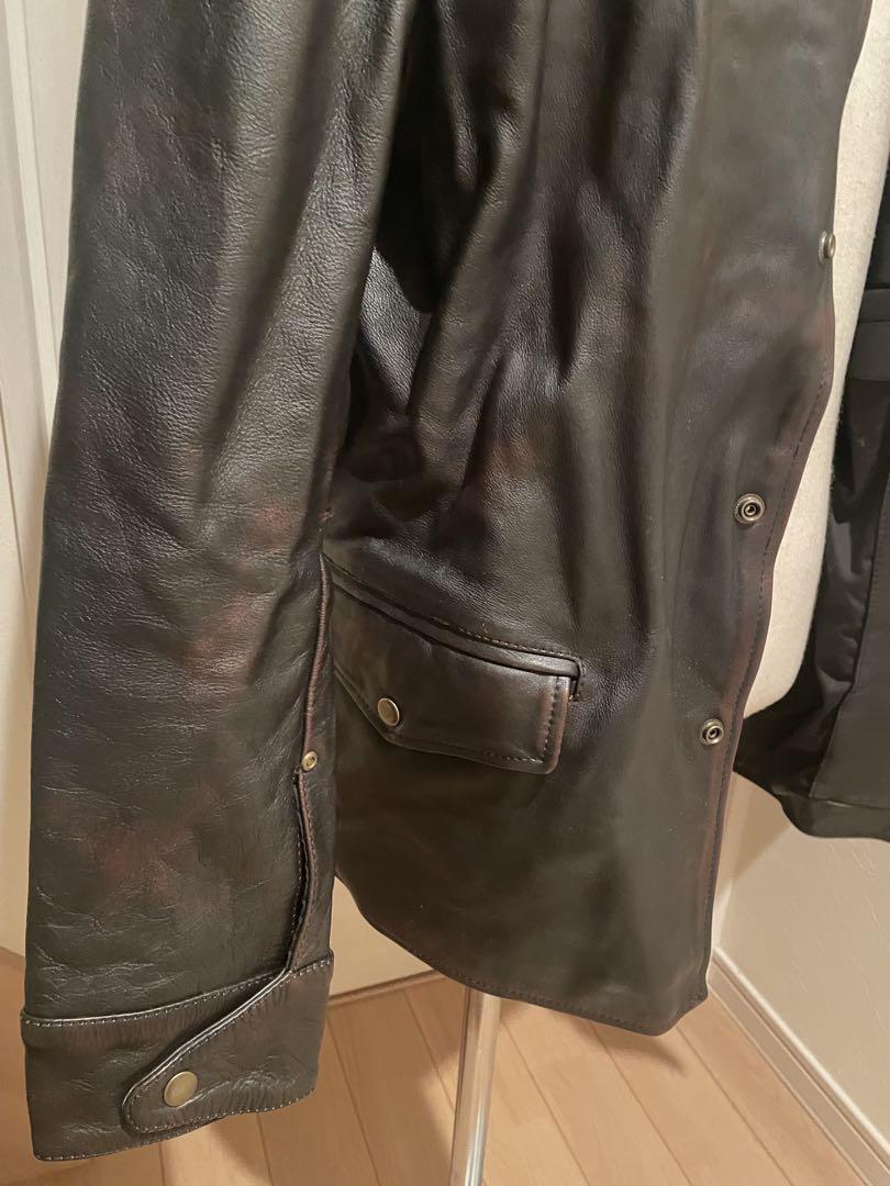 新品！SwingDog ダークブラウン レザー ジャケット 4XL