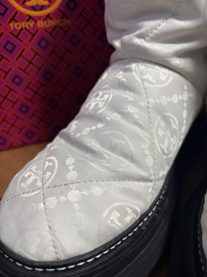 Tory Burch ホワイトキルティングブーツ