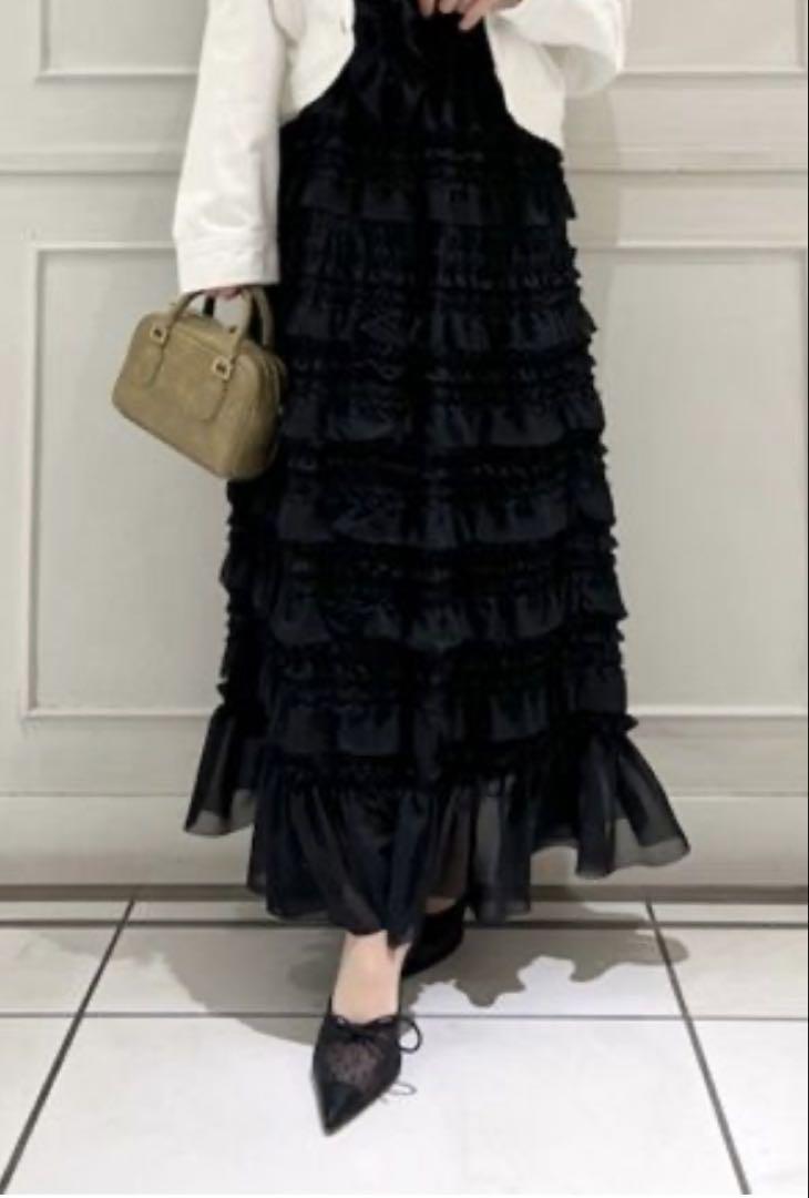 新品❣️スナイデル ❣️ドットチュールリボンミュール　BLK(S)❣️snidel