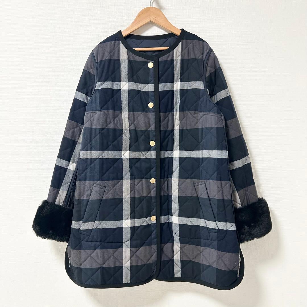 CRESTBRIDGE リバーシブルキルトコート ネイビー 40L BLUE LABEL CRESTBRIDGE