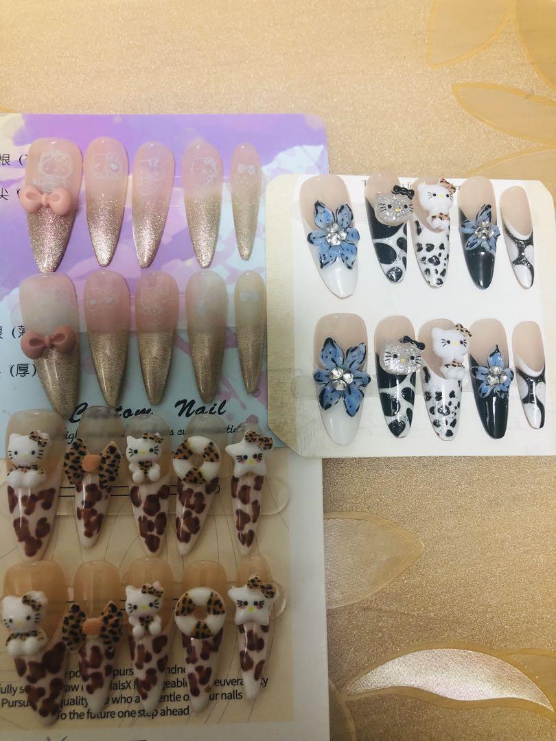 3点セットネイルチップキティちゃんデザインSサイズ