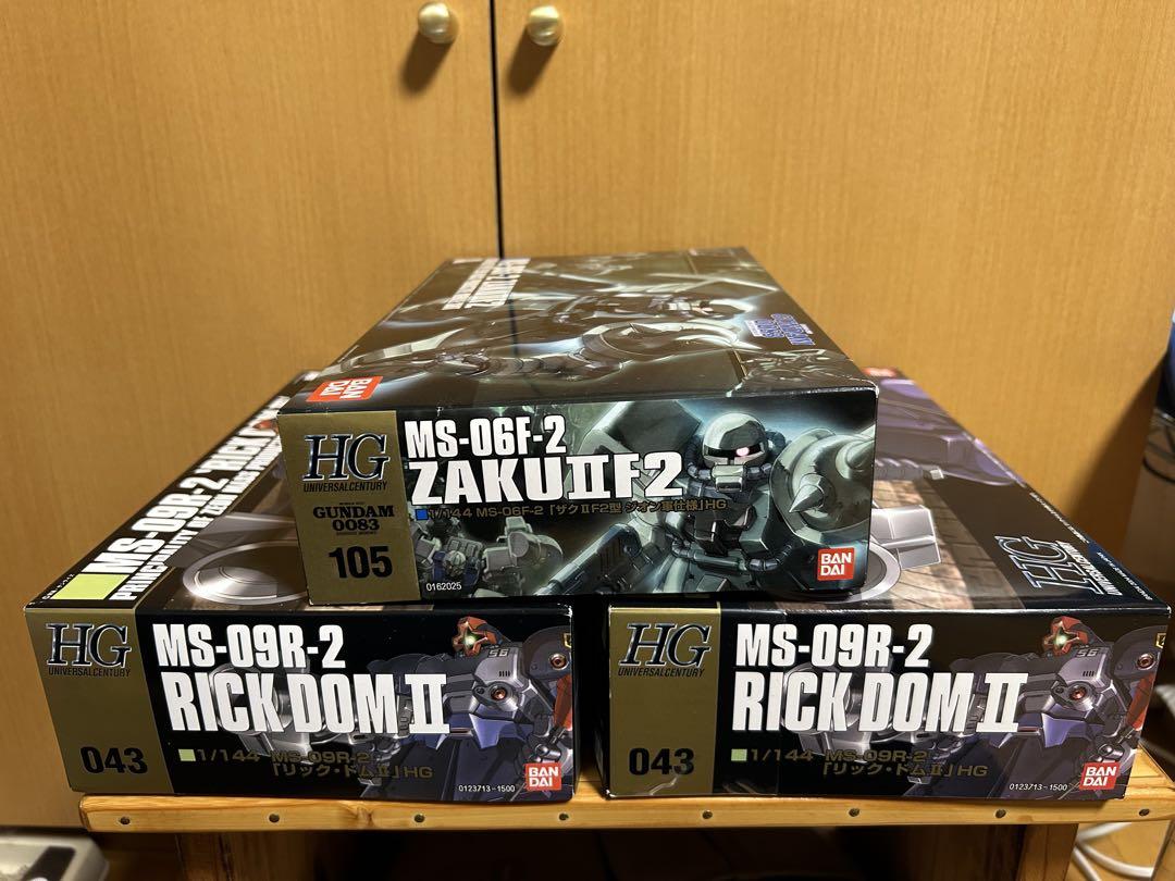 お礼や感謝伝えるプチギフト HG1/144 リックドムⅡ×2、MS-06F-2 ZAKU II F2 セット ロボット