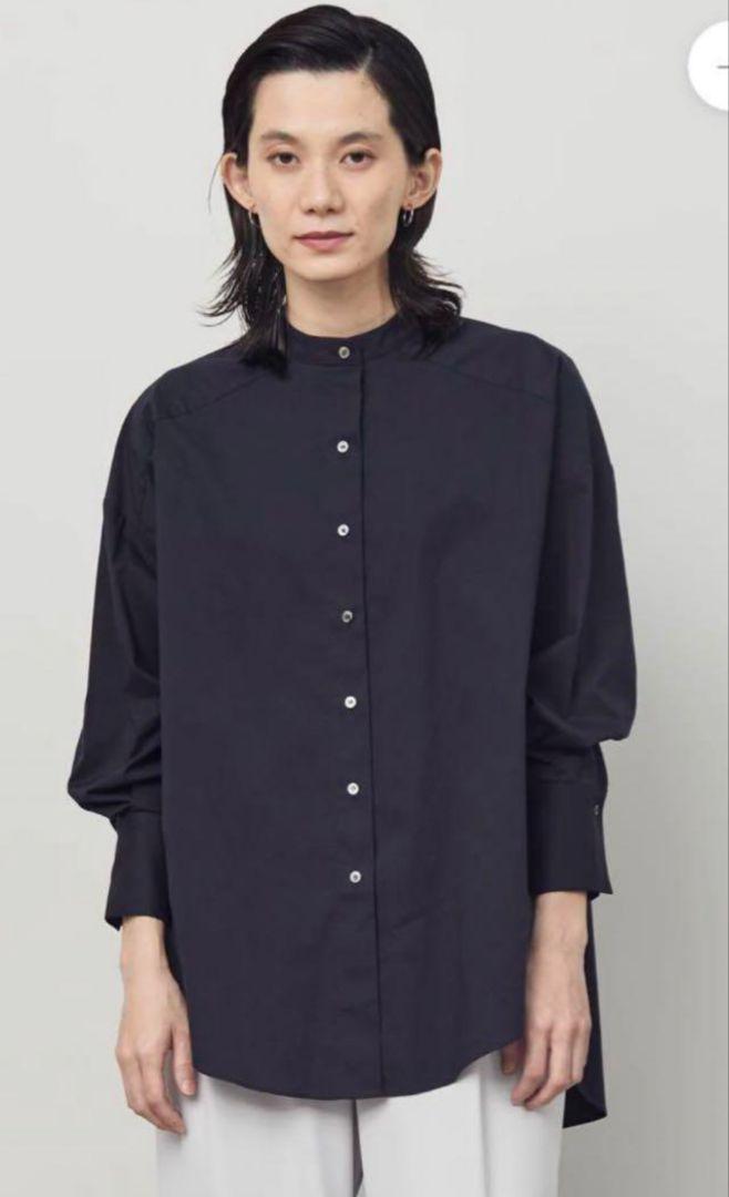 バンドカラーロングシャツ - SOÉJU online store｜上質な大人の
