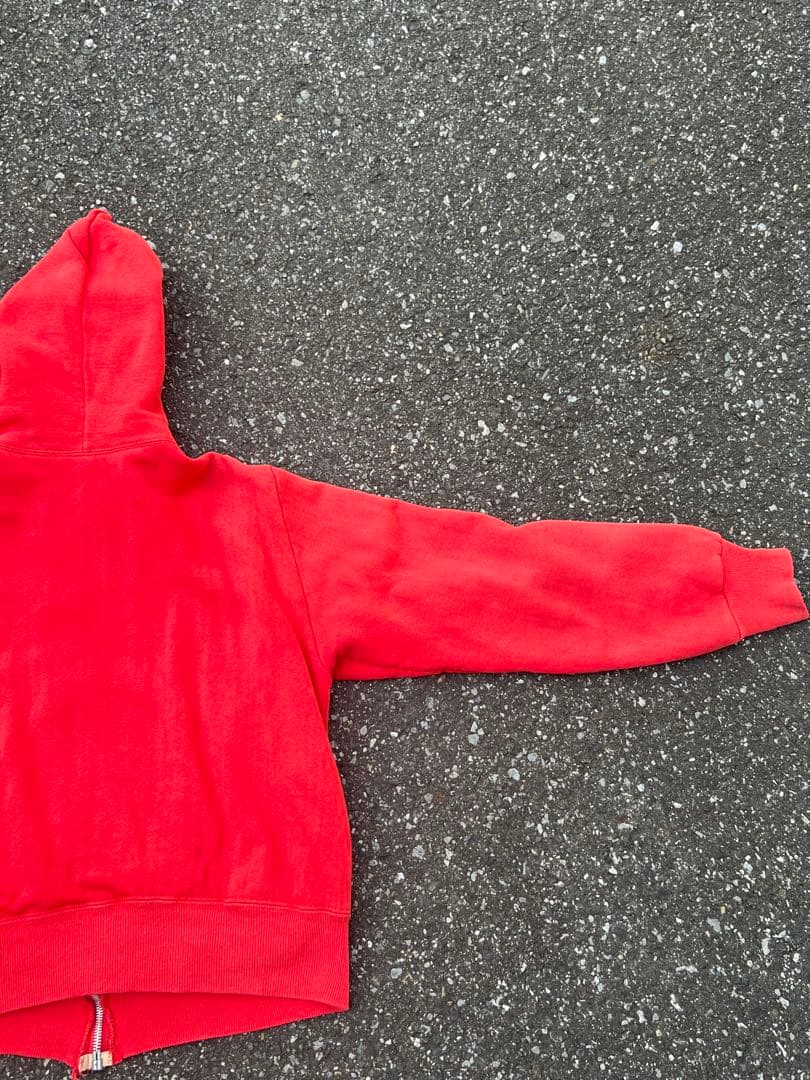 60s 70s Hanes ZIPパーカー 赤 サンフェード 60s 70s Hanes ZIPパーカー 赤 サンフェード
