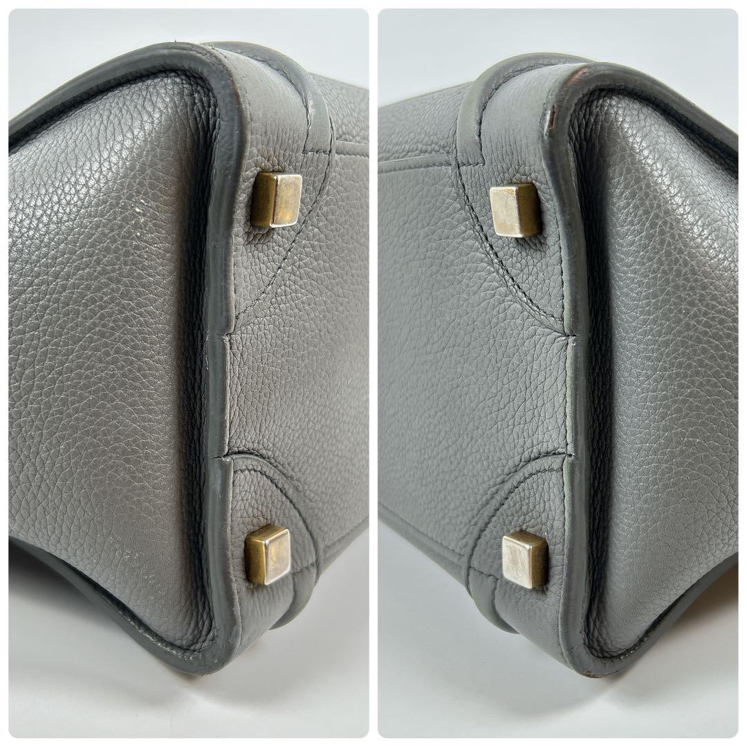 CELINE セリーヌ ラゲージ レザー マイクロショッパー トート バッグ CELINE セリーヌ ラゲージ レザー マイクロショッパー トート バッグ