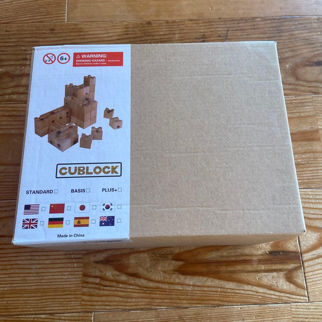 CUBLOCK 知育玩具 キューブロック 積み木 ビー玉 60ピースやや傷や汚れあり