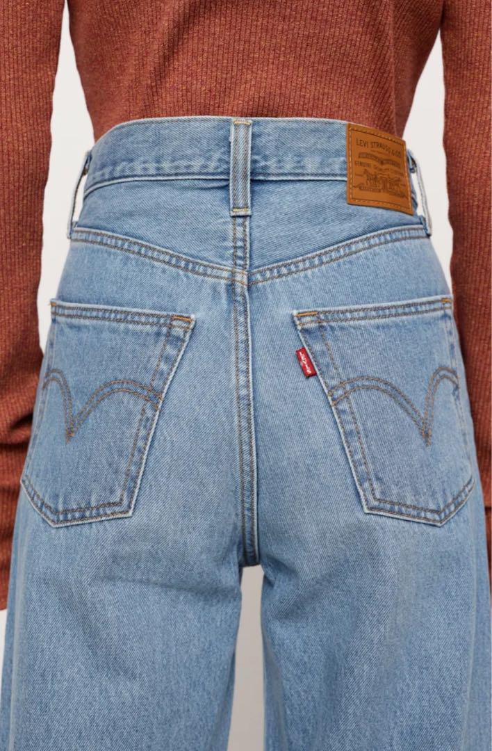 SLY LEVI’S別注 RIBCAGE WIDE LEG デニム ブルー