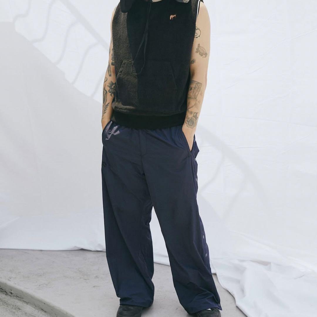 peate nylon pantsナイロンパンツ シャカパン バスパン ネイビー