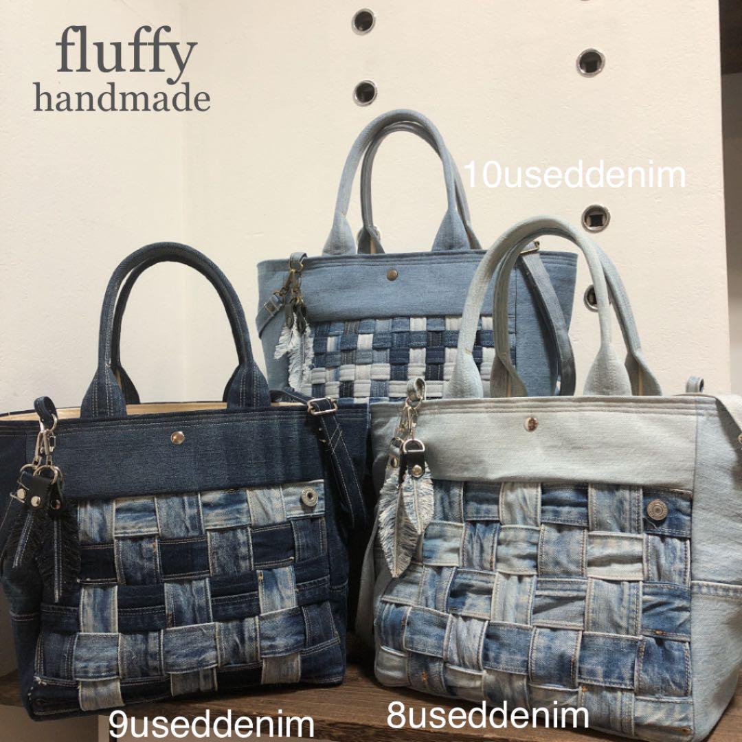 ピンク系驚きの価格 8.9.10used denim fluffy♡リメイクデニムトート ...