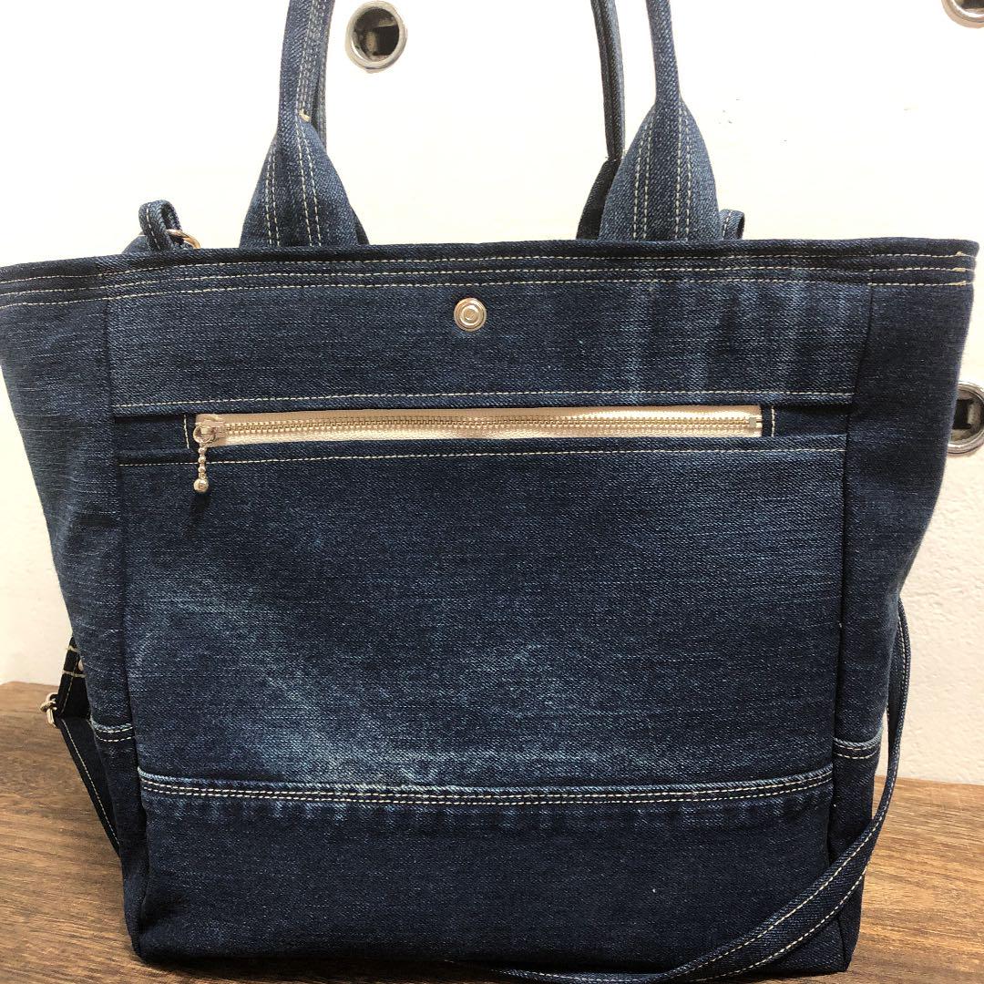 ピンク系驚きの価格 8.9.10used denim fluffy♡リメイクデニムトート ...