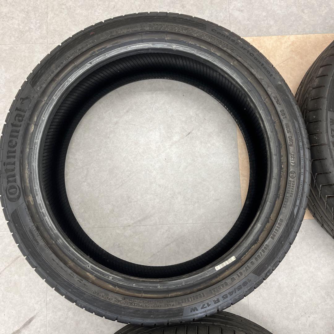 コンチネンタル　タイヤ4本　195/45R17 溝7.8mm