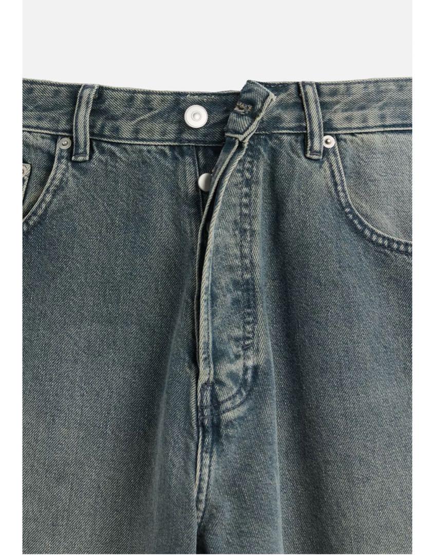 ZARA スーパーバギーフィットジーンズ　ブルー/グリーン　EU36 JP29 ZARA スーパーバギーフィットジーンズ EU36新品タグ付き ブルー