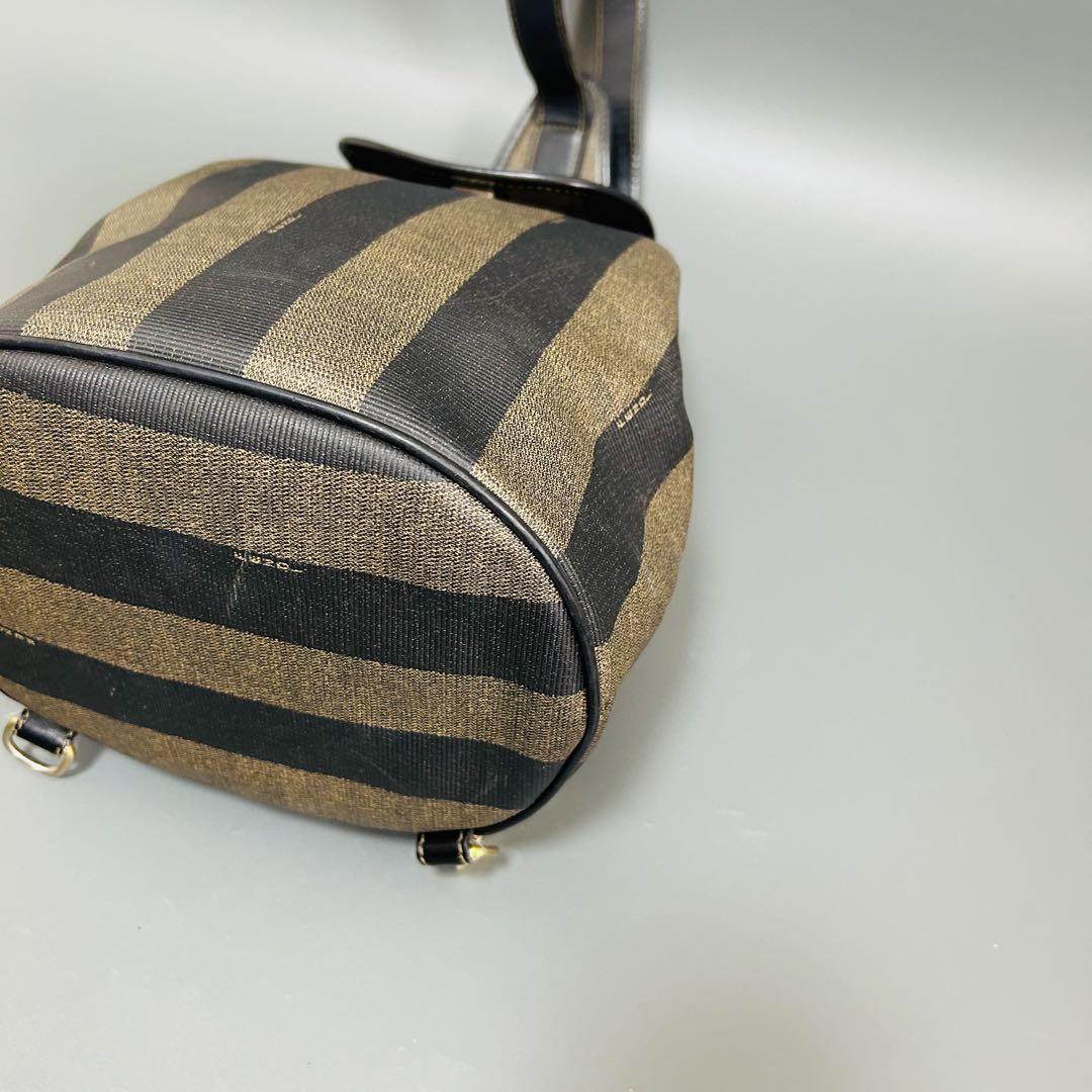t*c様 FENDI フェンディ ペカン柄ブロックチェック PVC×レザー ポー