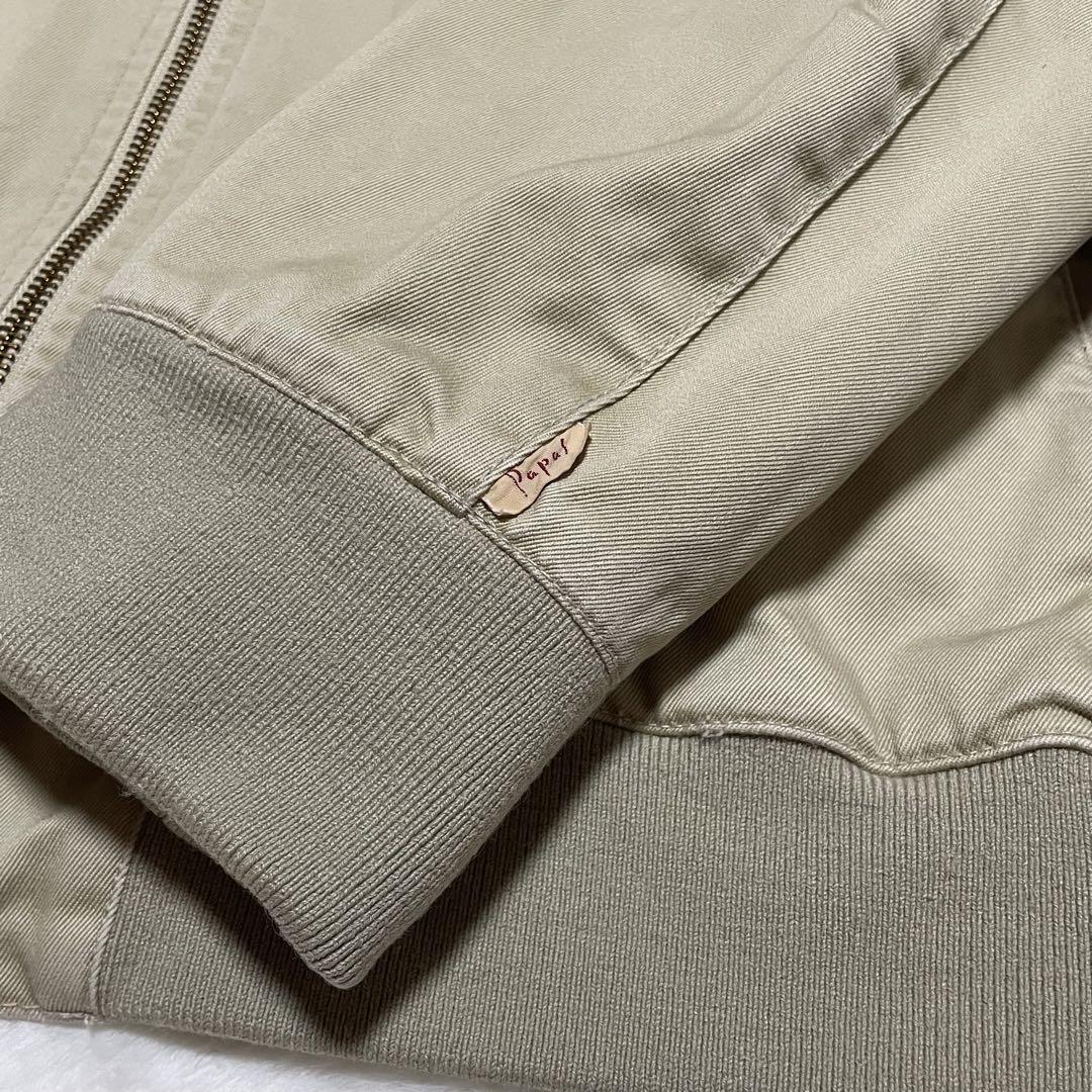Papas パパス スウィングトップ ブルゾン 総柄 XL ベージュ