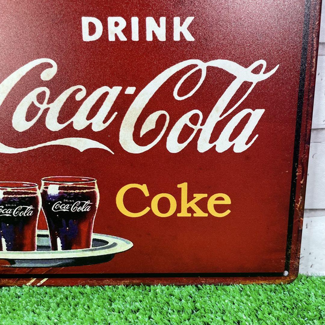Coca Cola ブリキ看板 コカコーラ ビンテージ エンボスメタル