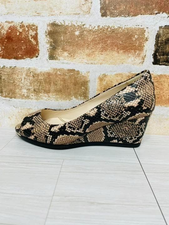 極美品✨コールハーン COLEHAAN ウェッジソール パイソン柄 5B 蛇柄