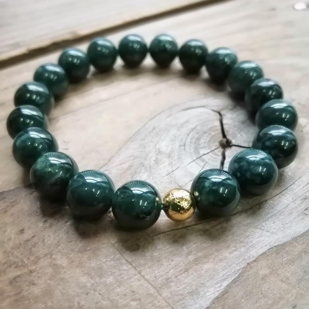 グァテマラ産翡翠＆ゴールドギベオンのブレスレット