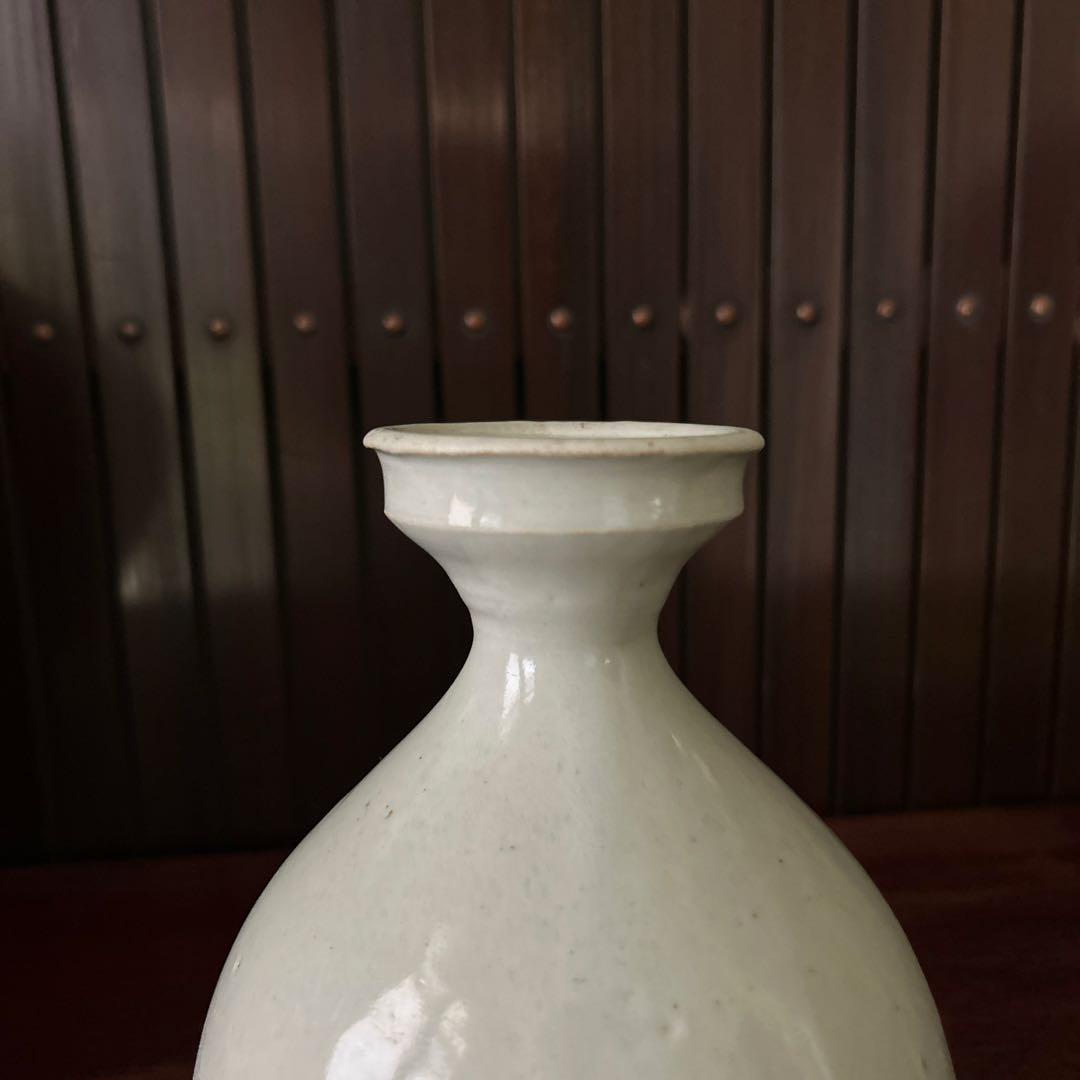 李朝初期　白磁徳利　花入れ