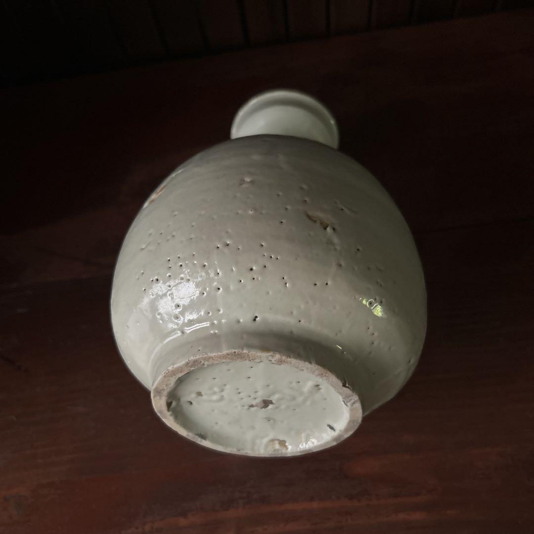 李朝初期　白磁徳利　花入れ