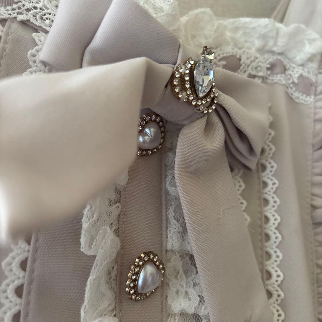 LIZLISA ティアラリボンティアードワンピース ピンク