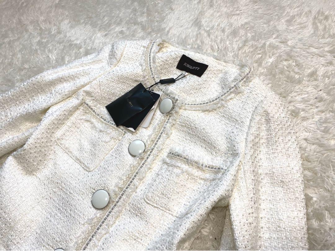 超美品 未使用品 ジャスグリッティー 定価35000円 ツイードジャケット