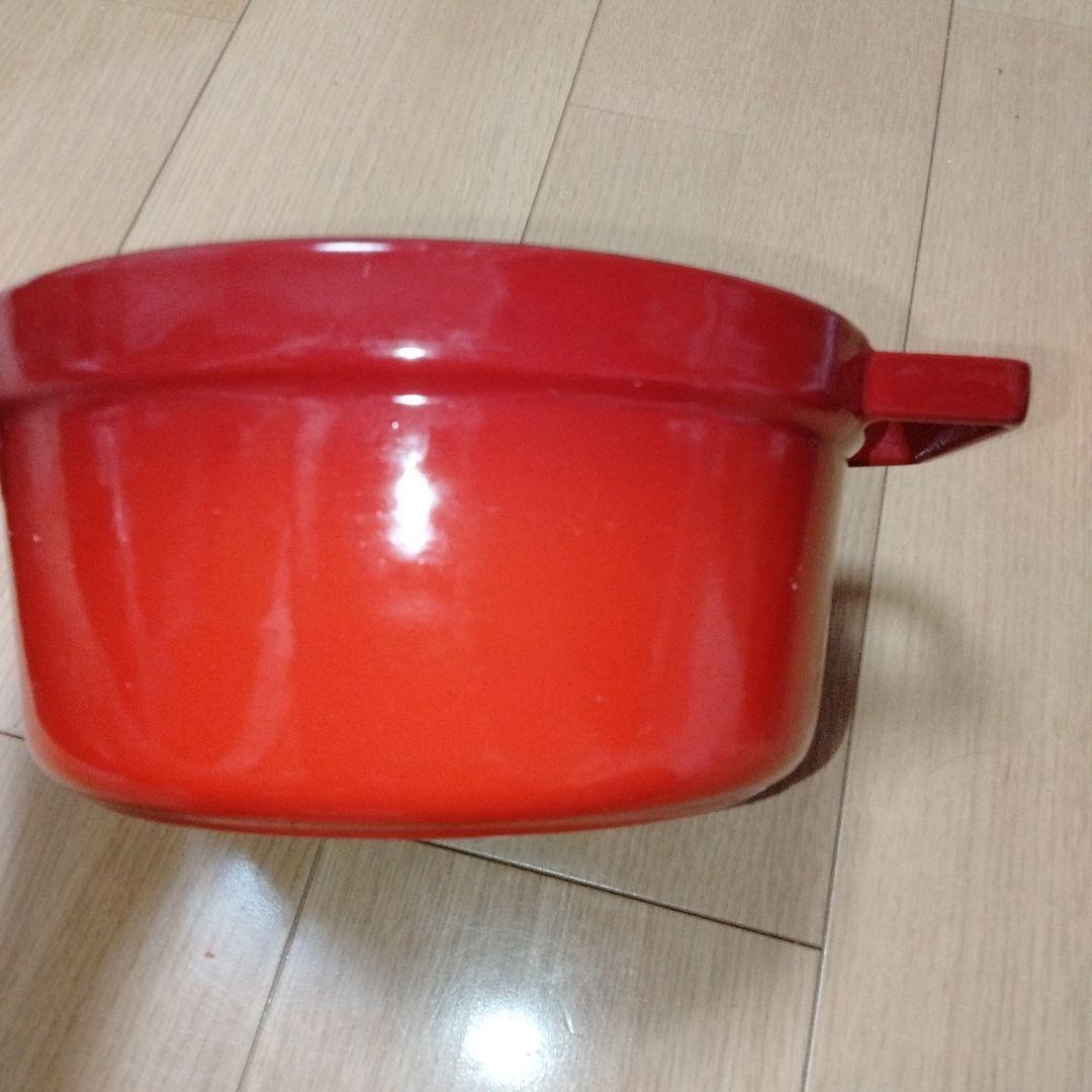 STAUB ココットラウンド 20cm チェリーレッド 両手鍋
