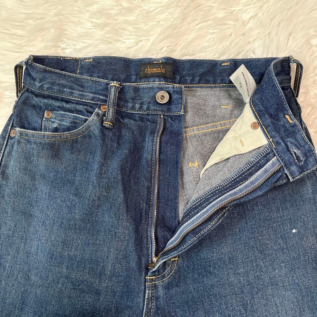 chimala チマラ デニム パンツ ダメージ加工 セルビッチ 赤耳 26 chimala チマラ デニム パンツ ダメージ加工 セルビッチ 赤耳 26