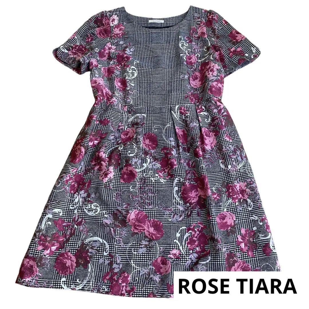 2022公式店舗 ROSE TIARA 大きいサイズ ワンピース 薔薇 バラ 花柄
