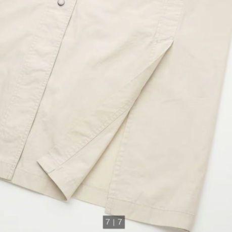 【美品】UNIQLO　U　ライトロングコート　Sサイズ　コットン トレンチコート