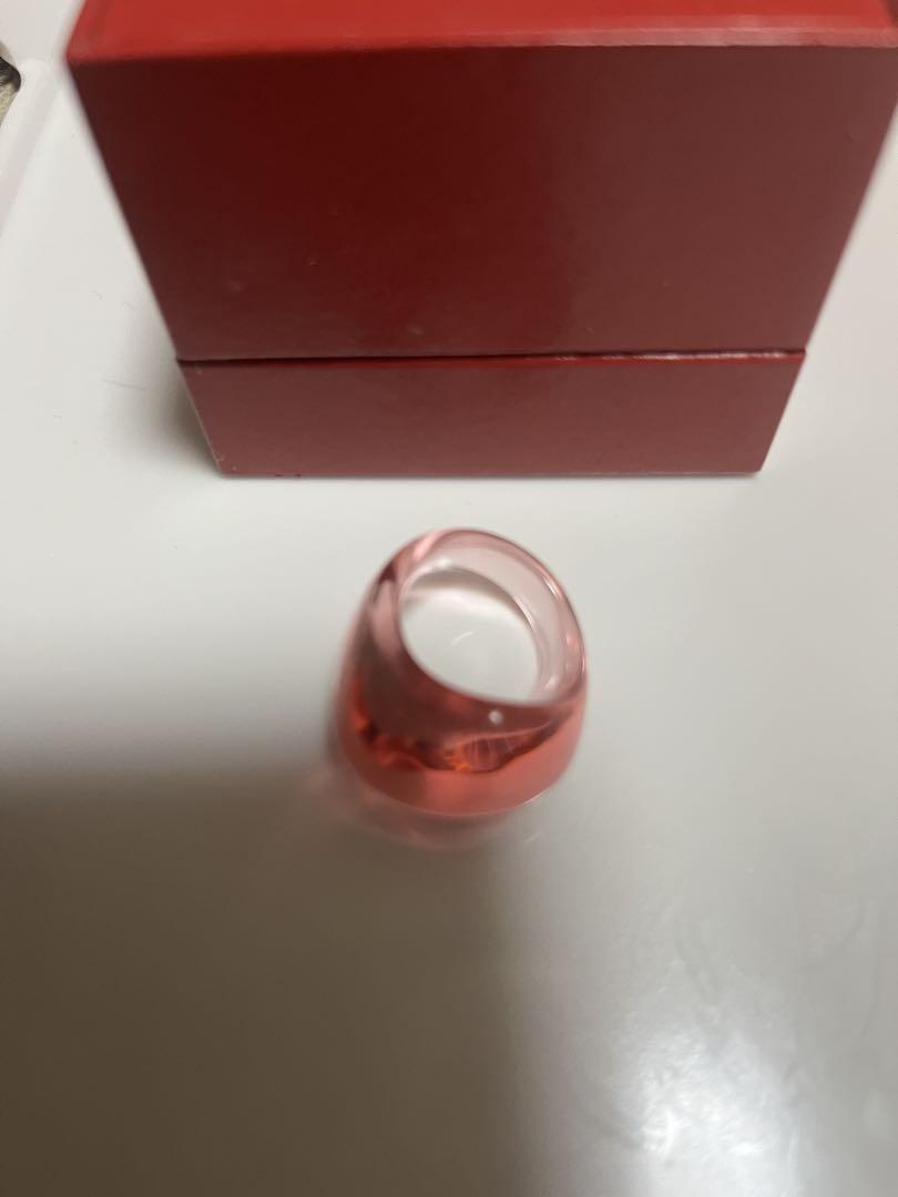 Baccarat ピンククリスタルリング 箱付き SIZE10Ω