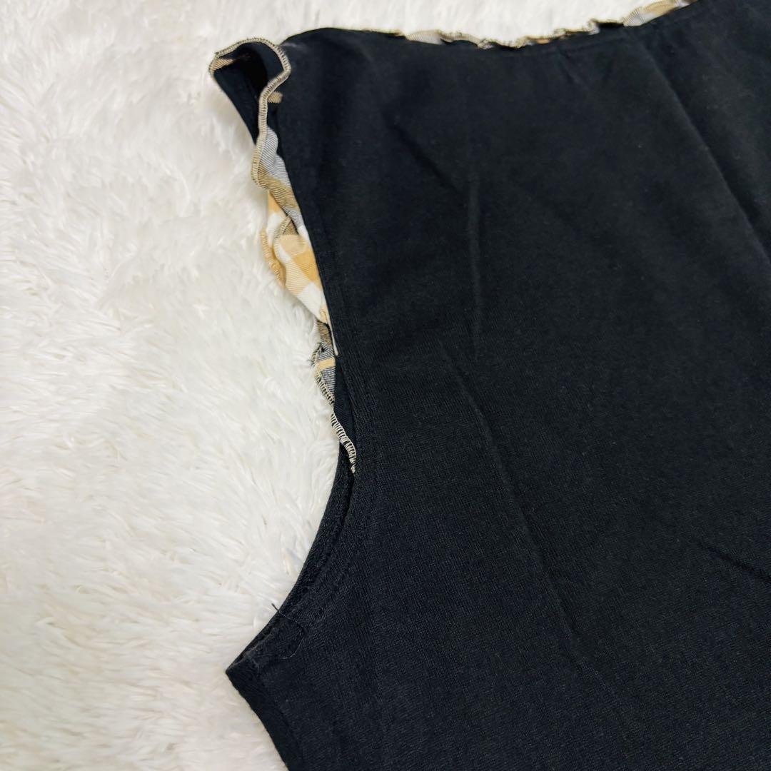 美品 バーバリー ノースリーブ タンクトップ フリル ノバ