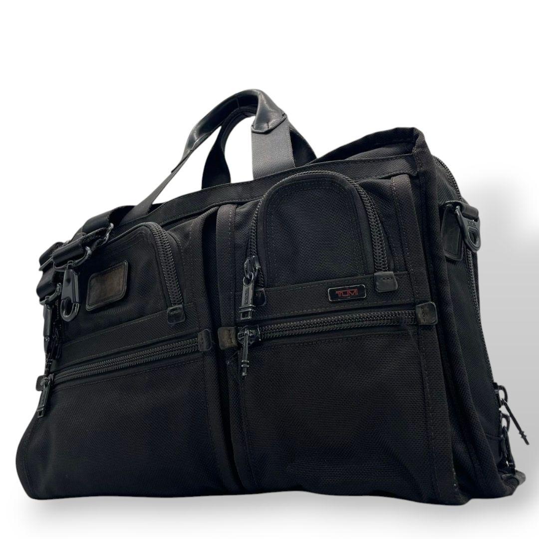 トゥミ　ビジネスバッグ　2way　黒　ロゴ　メンズ　ナイロン　TUMI　s85