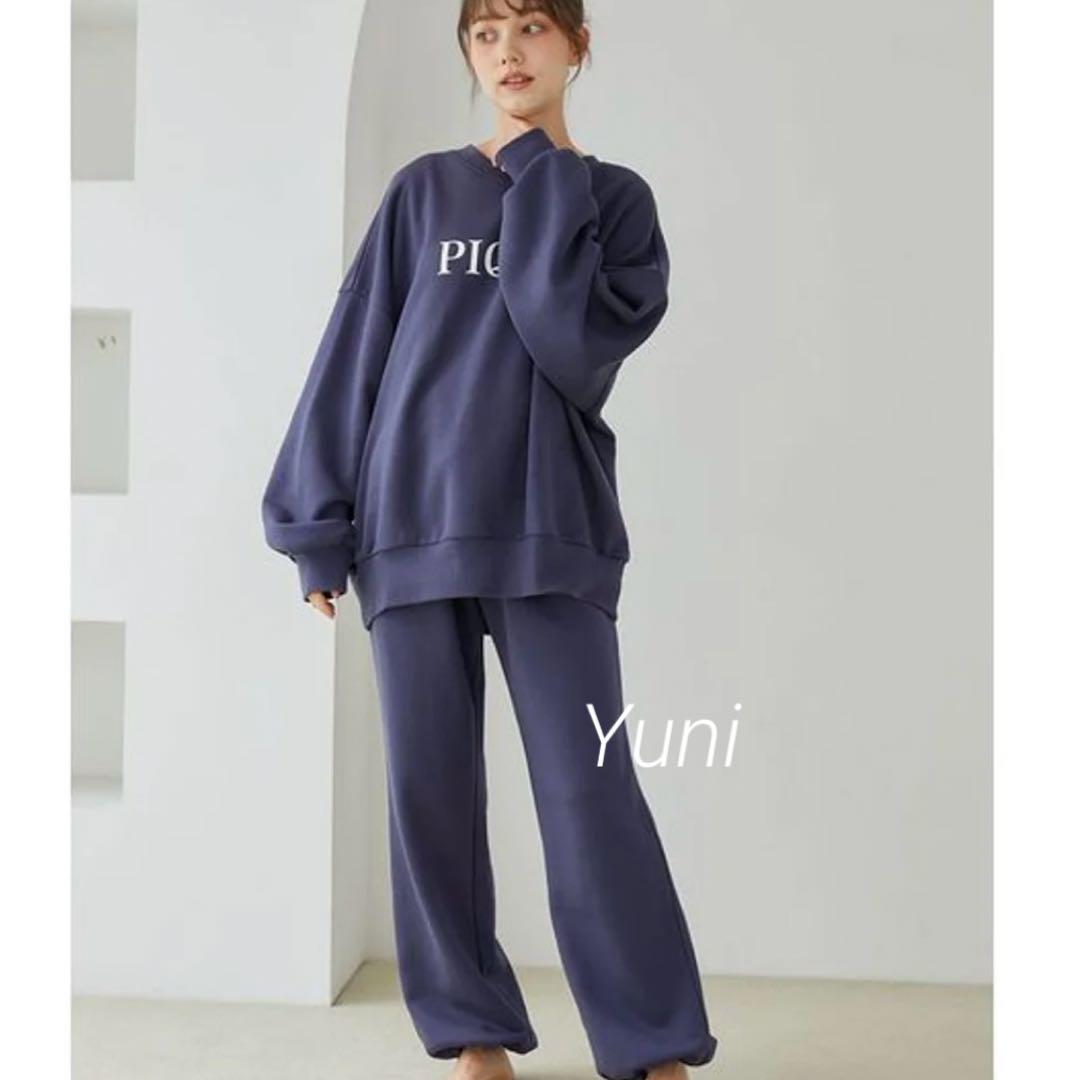 正規品♡裏毛スウェット♡ロゴ上下セット♡ネイビー