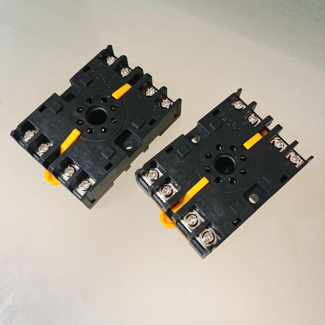 リレーソケットベース ホルダー 2個入 8ピン P2CF-08 H3CR-08ソケット